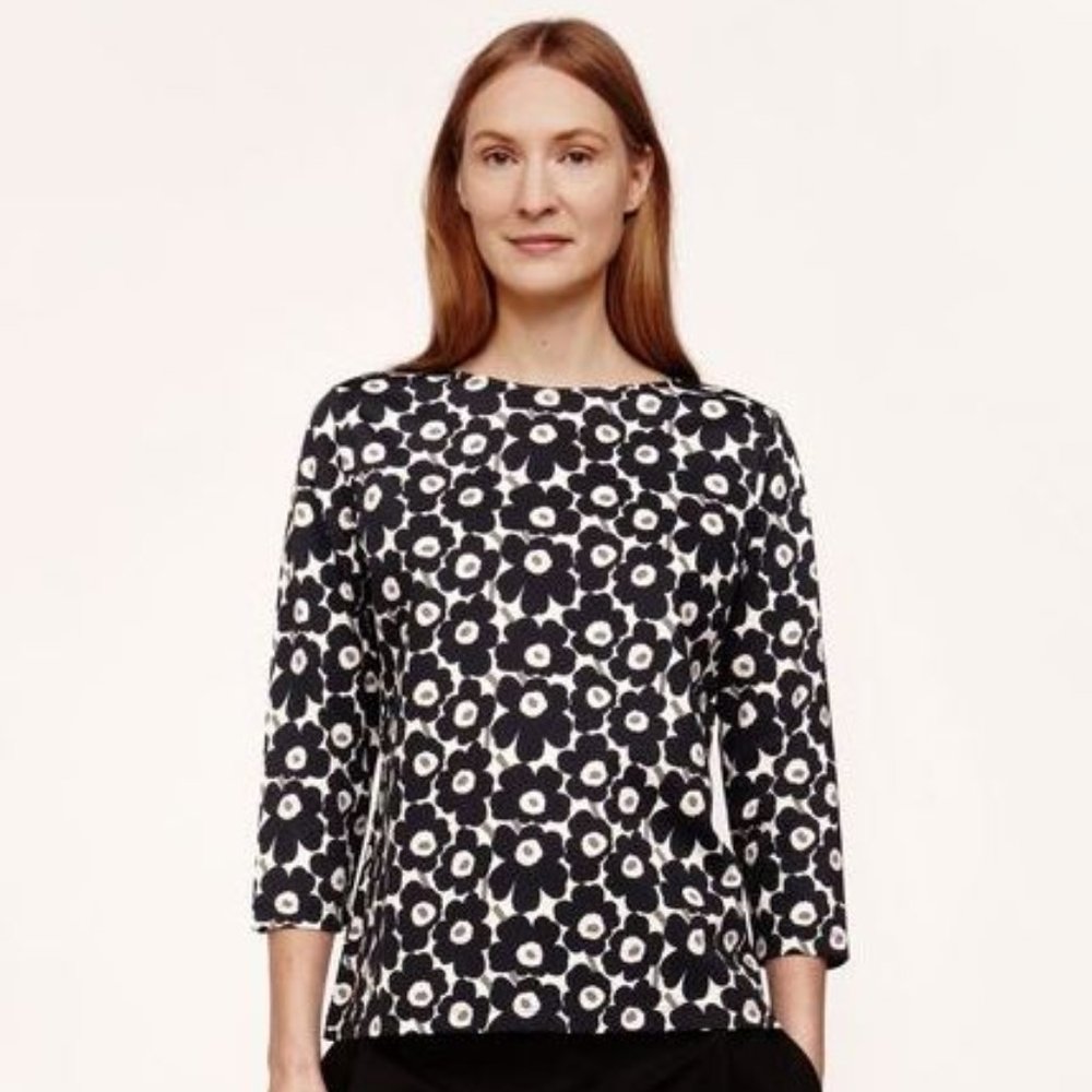 Marimekko Unikko Print 3/4 Sleeve Tee (L)